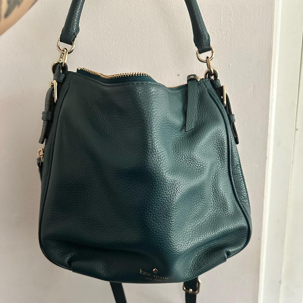 Kate Spade Teal Leather Shoulder/Crossbody Bag